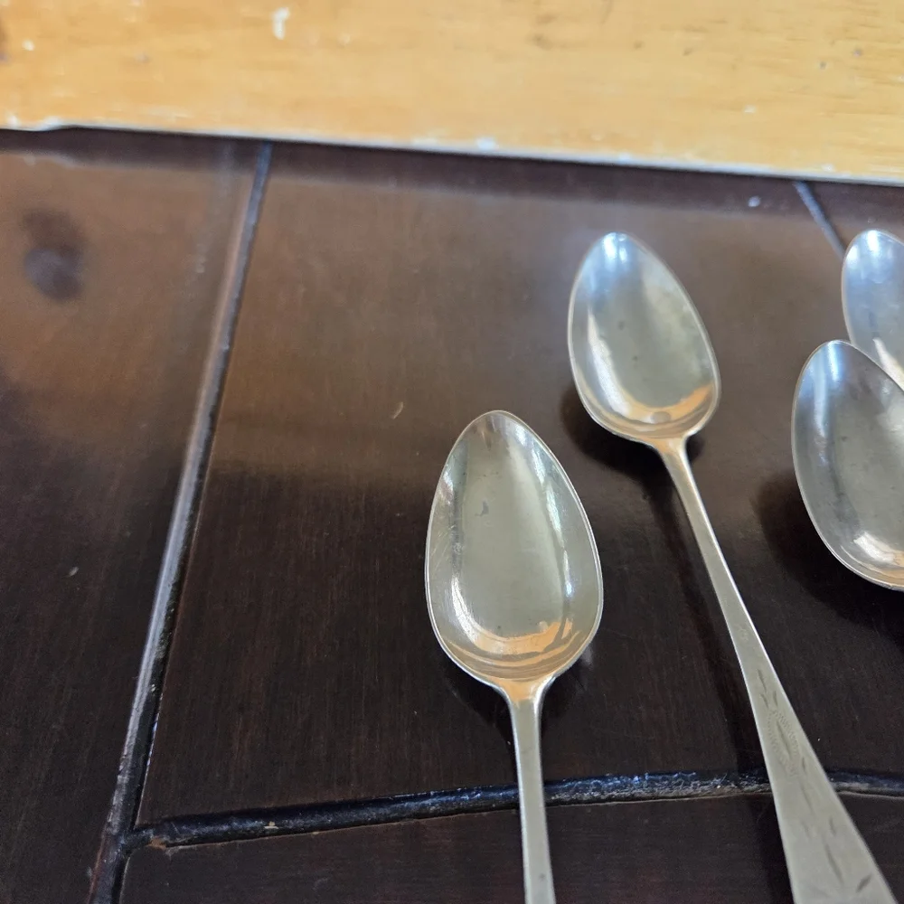 L Sayre Coin Silver Teaspoons (6)
